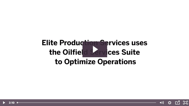 Elite Production Services uses the Oilfield Services Suite to Optimize Operations