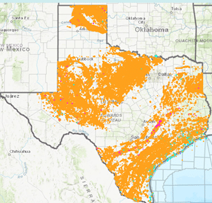 Map of Texas below shows all wells that were drilled with a first production date before Dec. 1, 1980, prior to the unconventional boom.