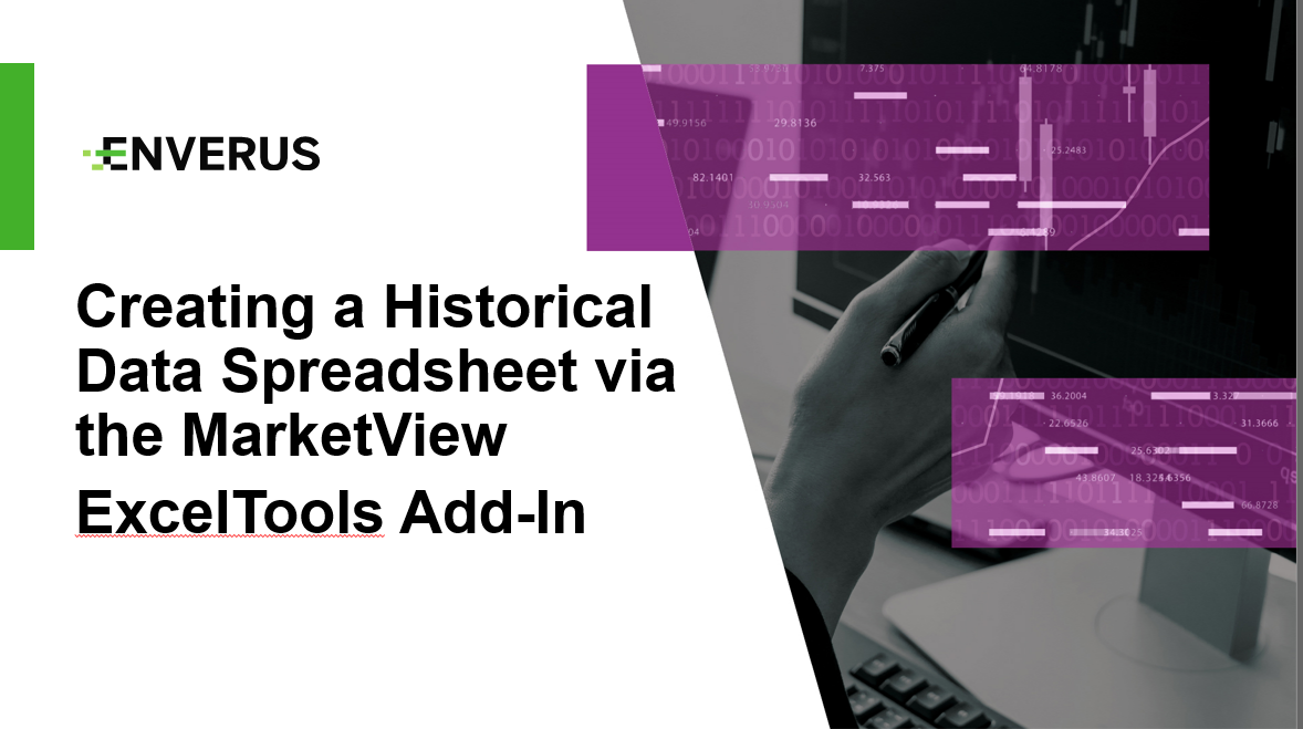 Creating a Historical Data Spreadsheet via the MarketView ExcelTools Add In