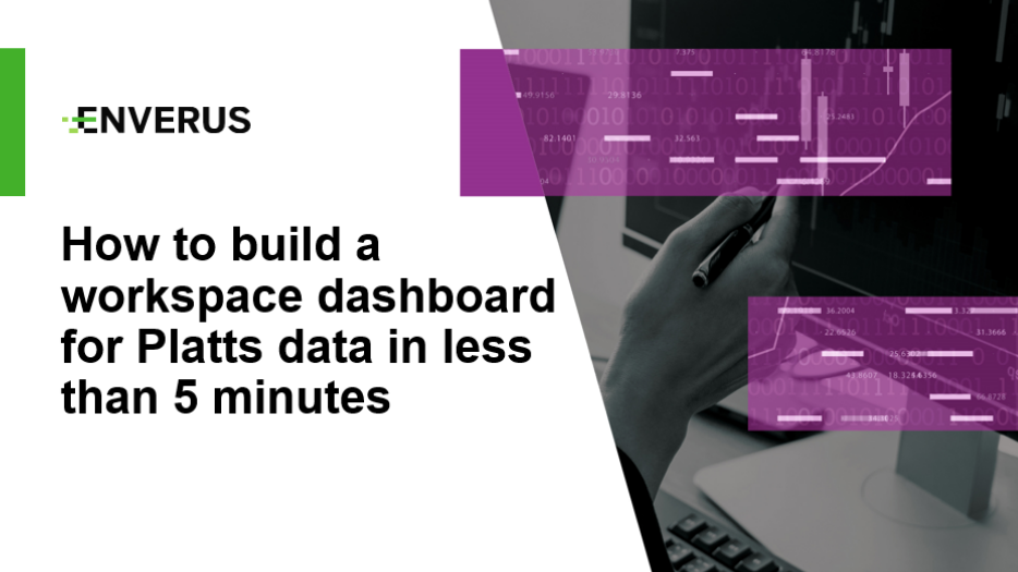 How to build a workspace dashboard for Platts data in less than 5 minutes