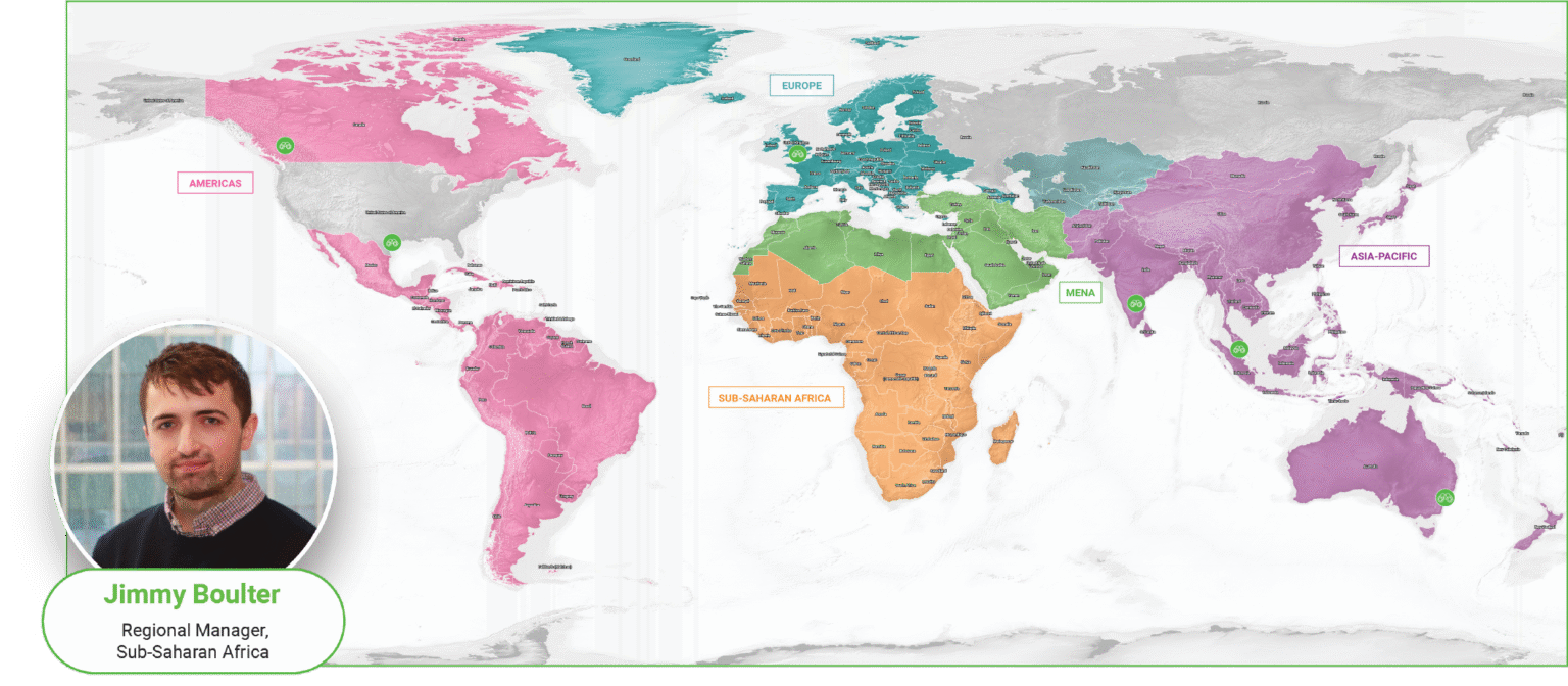 Jimmy Boulter with a screenshot of the Global Suite